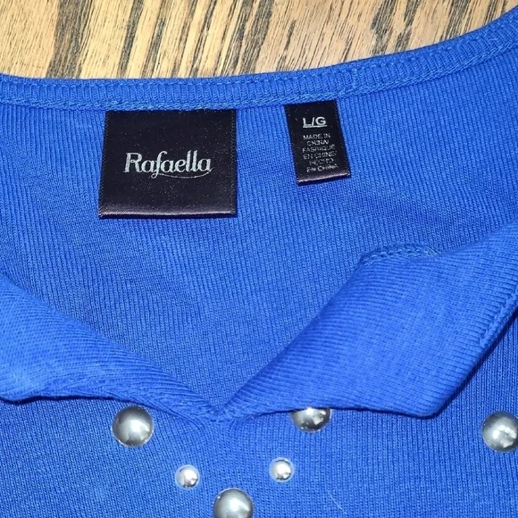 Rafaella Blue Tunic with Silver Accents - Picture 2 of 4